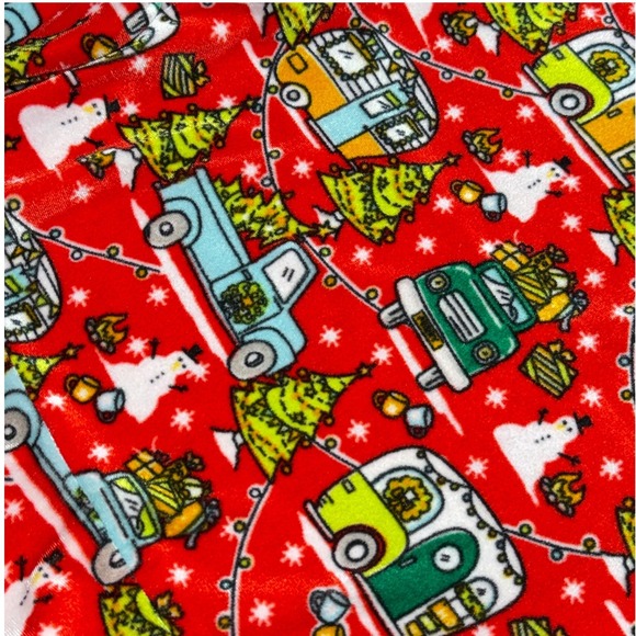 Born Famous XL Christmas Dress Trucks Campers Snowmen Holiday Swing Long Sleeve - Picture 4 of 6